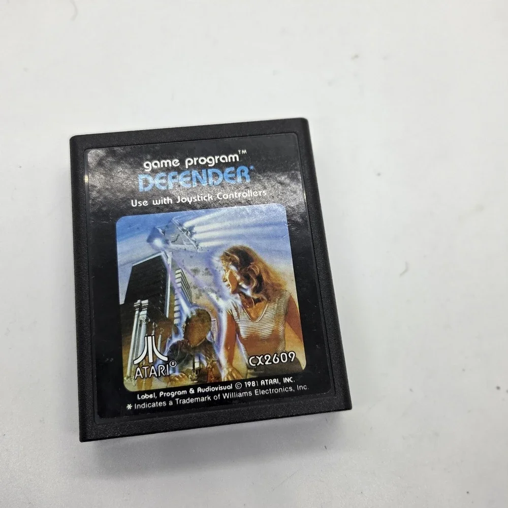 Defender Atari 2600 CX2609 Vintage Video Game Cartridge‎ 1981 Authentic Tested